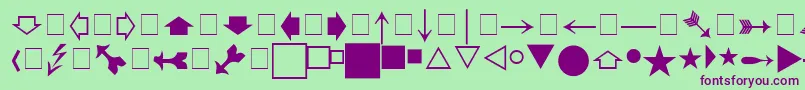 Pigrapha Font – Purple Fonts on Green Background