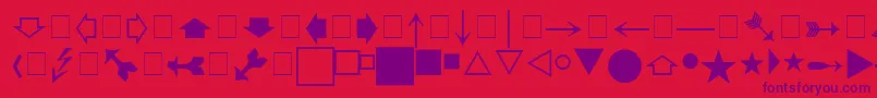 Pigrapha-fontti – violetit fontit punaisella taustalla