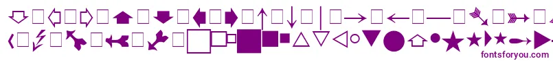 Police Pigrapha – polices violettes sur fond blanc