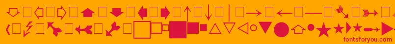 Pigrapha Font – Red Fonts on Orange Background