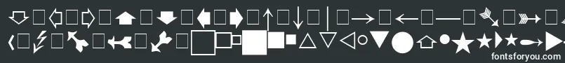 フォントPigrapha – 黒い背景に白い文字