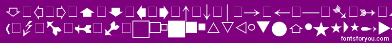 Fonte Pigrapha – fontes brancas em um fundo violeta