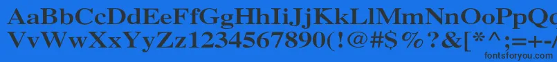 XeroxSerifWideBold Font – Black Fonts on Blue Background