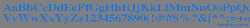 XeroxSerifWideBold Font – Blue Fonts on Gray Background