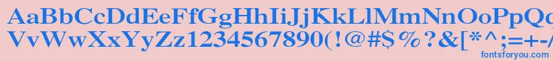 XeroxSerifWideBold Font – Blue Fonts on Pink Background