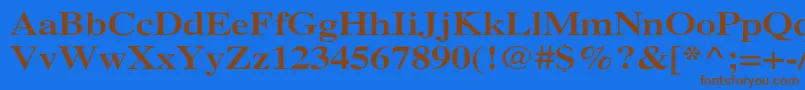 XeroxSerifWideBold Font – Brown Fonts on Blue Background