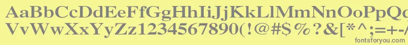 フォントXeroxSerifWideBold – 黄色の背景に灰色の文字