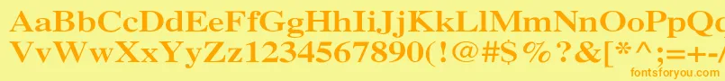 XeroxSerifWideBold Font – Orange Fonts on Yellow Background