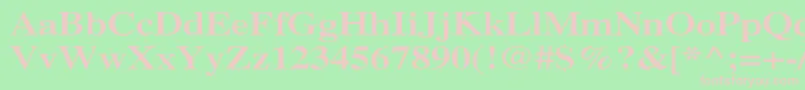 XeroxSerifWideBold Font – Pink Fonts on Green Background