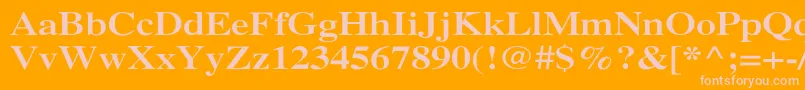 Шрифт XeroxSerifWideBold – розовые шрифты на оранжевом фоне