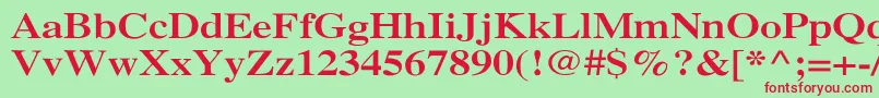 XeroxSerifWideBold Font – Red Fonts on Green Background