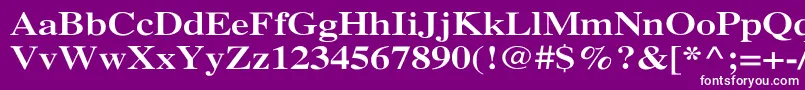 フォントXeroxSerifWideBold – 紫の背景に白い文字