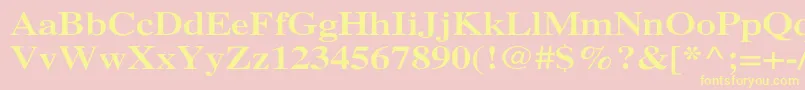 XeroxSerifWideBold Font – Yellow Fonts on Pink Background