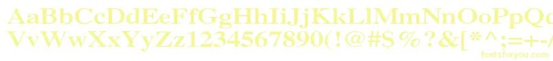 XeroxSerifWideBold Font – Yellow Fonts on White Background