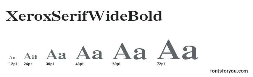 XeroxSerifWideBold Font Sizes