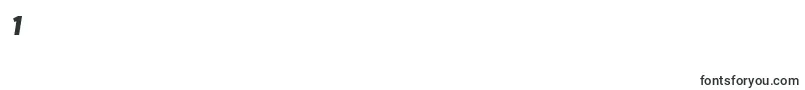 KautivaCapsBlackItalic-Schriftart – Schriften für die Ziffer 1