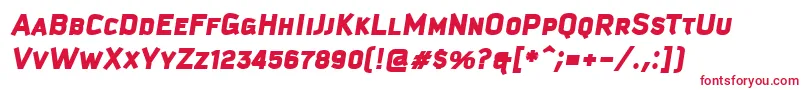 フォントKautivaCapsBlackItalic – 白い背景に赤い文字