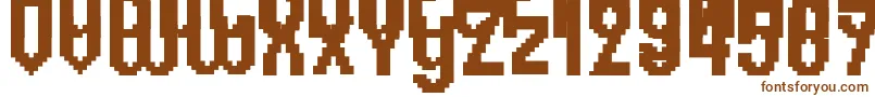 フォントHeader1767 – 白い背景に茶色のフォント