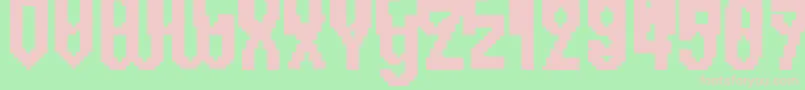 Police Header1767 – polices roses sur fond vert