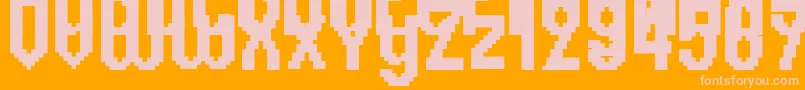 Header1767 Font – Pink Fonts on Orange Background