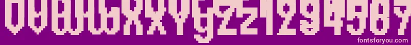 Header1767 Font – Pink Fonts on Purple Background