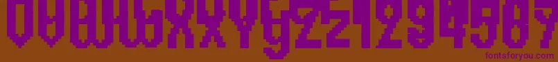 Header1767 Font – Purple Fonts on Brown Background