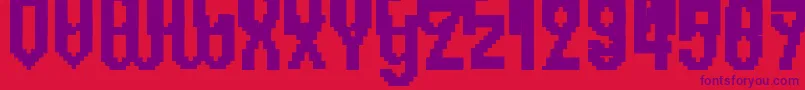 Police Header1767 – polices violettes sur fond rouge