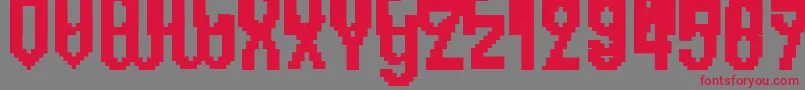 Header1767 Font – Red Fonts on Gray Background