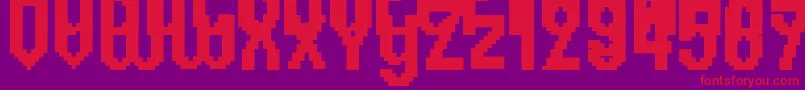 Header1767 Font – Red Fonts on Purple Background