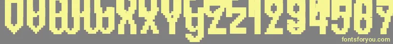 Header1767 Font – Yellow Fonts on Gray Background