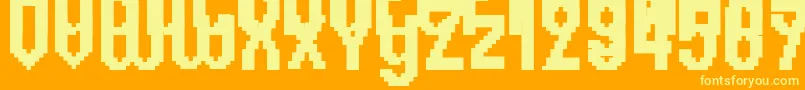 fuente Header1767 – Fuentes Amarillas Sobre Fondo Naranja