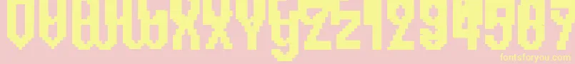 Header1767 Font – Yellow Fonts on Pink Background