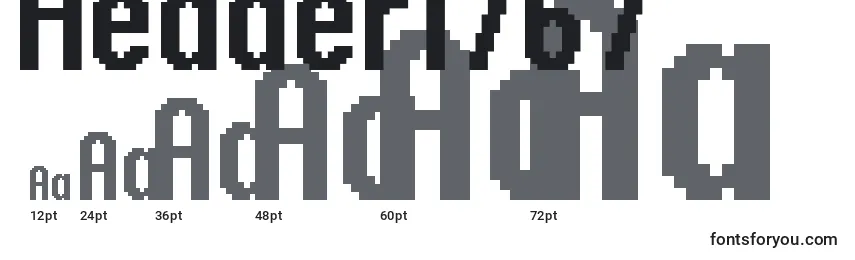 Header1767 Font Sizes