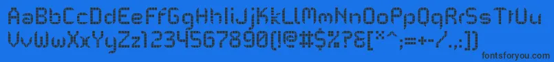 PfMechanicaBProGridone Font – Black Fonts on Blue Background