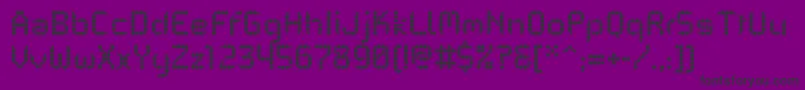 フォントPfMechanicaBProGridone – 紫の背景に黒い文字