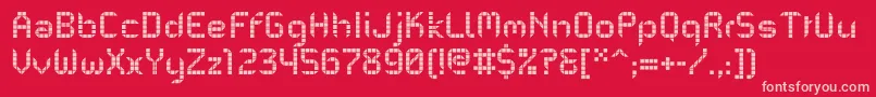 PfMechanicaBProGridone Font – Pink Fonts on Red Background