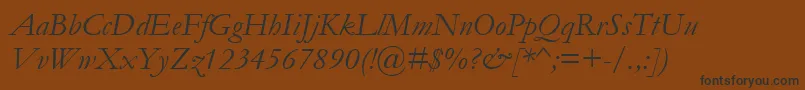 GaramondItalic Font – Black Fonts on Brown Background
