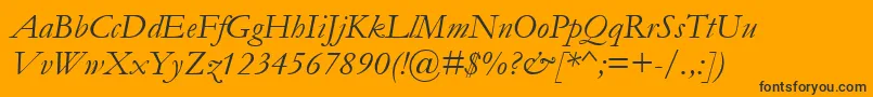 GaramondItalic Font – Black Fonts on Orange Background