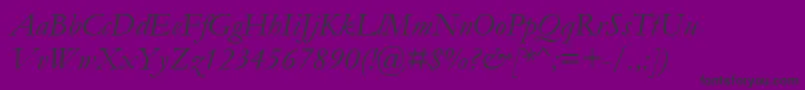 GaramondItalic Font – Black Fonts on Purple Background