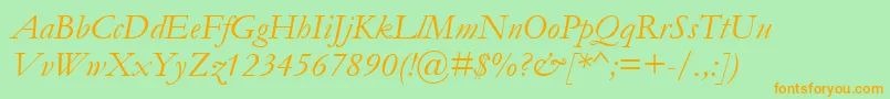 More about GaramondItalic Font GaramondItalic Font – Orange Fonts on Green Background