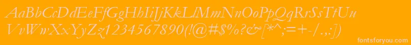 GaramondItalic Font – Pink Fonts on Orange Background
