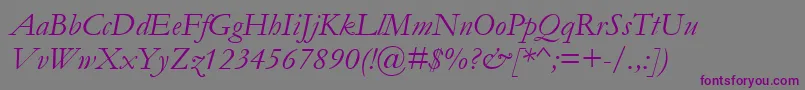 GaramondItalic Font – Purple Fonts on Gray Background