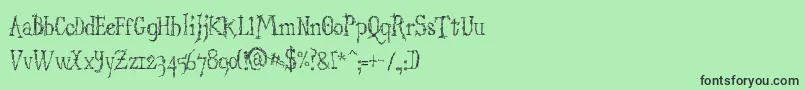 StructdestructSerif32 Font – Black Fonts on Green Background