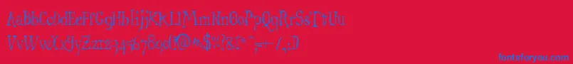 StructdestructSerif32 Font – Blue Fonts on Red Background