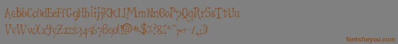 StructdestructSerif32 Font – Brown Fonts on Gray Background