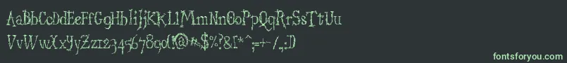 Шрифт StructdestructSerif32 – зелёные шрифты на чёрном фоне