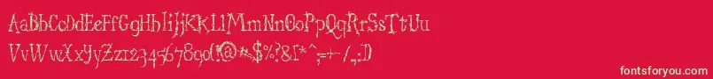 Шрифт StructdestructSerif32 – зелёные шрифты на красном фоне