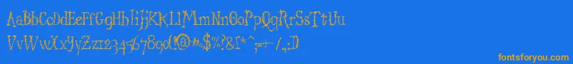 Шрифт StructdestructSerif32 – оранжевые шрифты на синем фоне