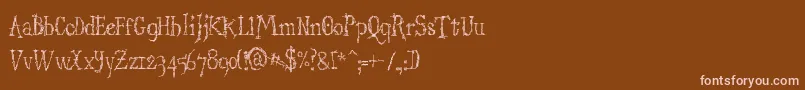 StructdestructSerif32 Font – Pink Fonts on Brown Background