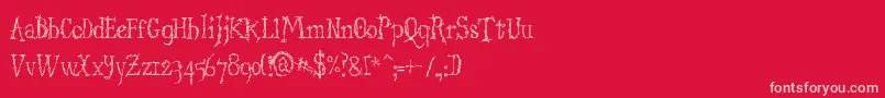 StructdestructSerif32 Font – Pink Fonts on Red Background